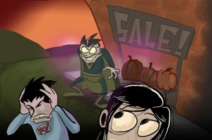 Value Saver Man and Pumpkins 2