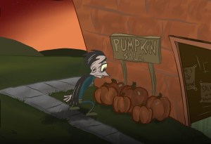 Value Saver Man and Pumpkins